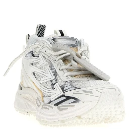 White Polyethylene Athletic Sneakers