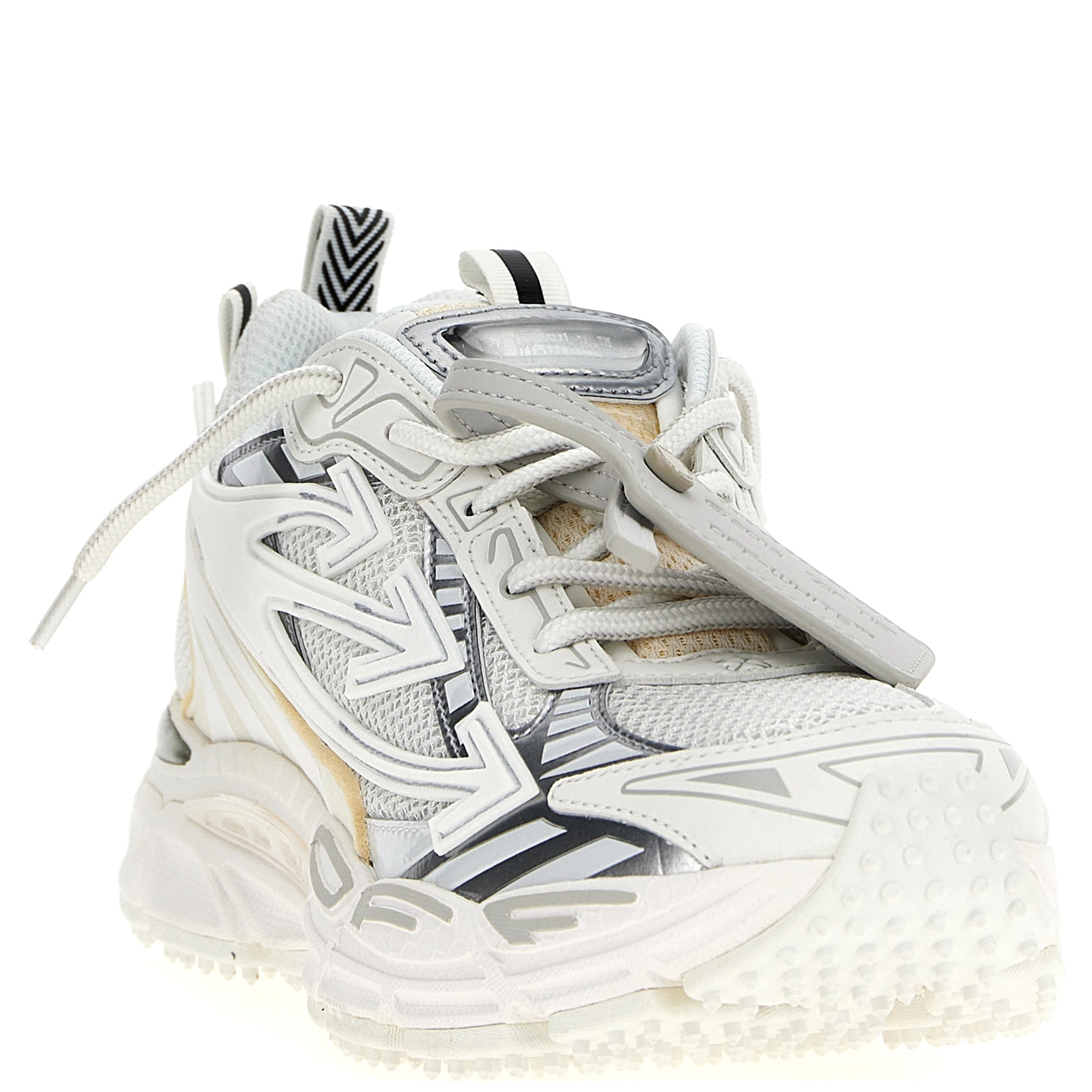 White Polyethylene Athletic Sneakers