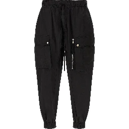 Black Polyamide Cargo Pants