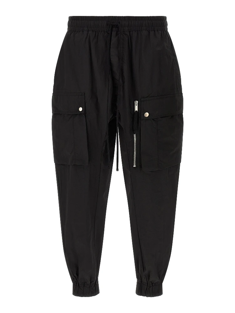 Black Polyamide Cargo Pants