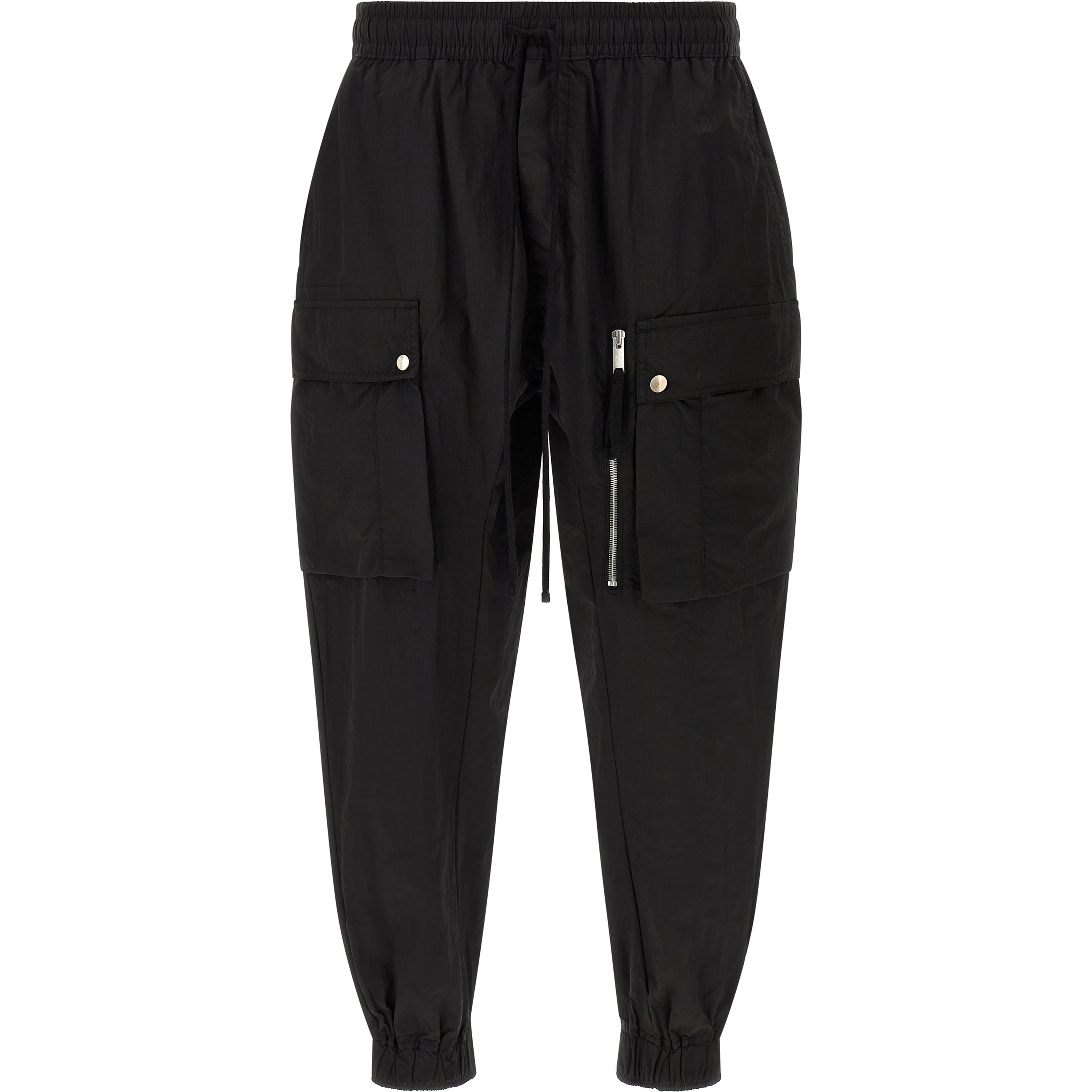 Black Polyamide Cargo Pants