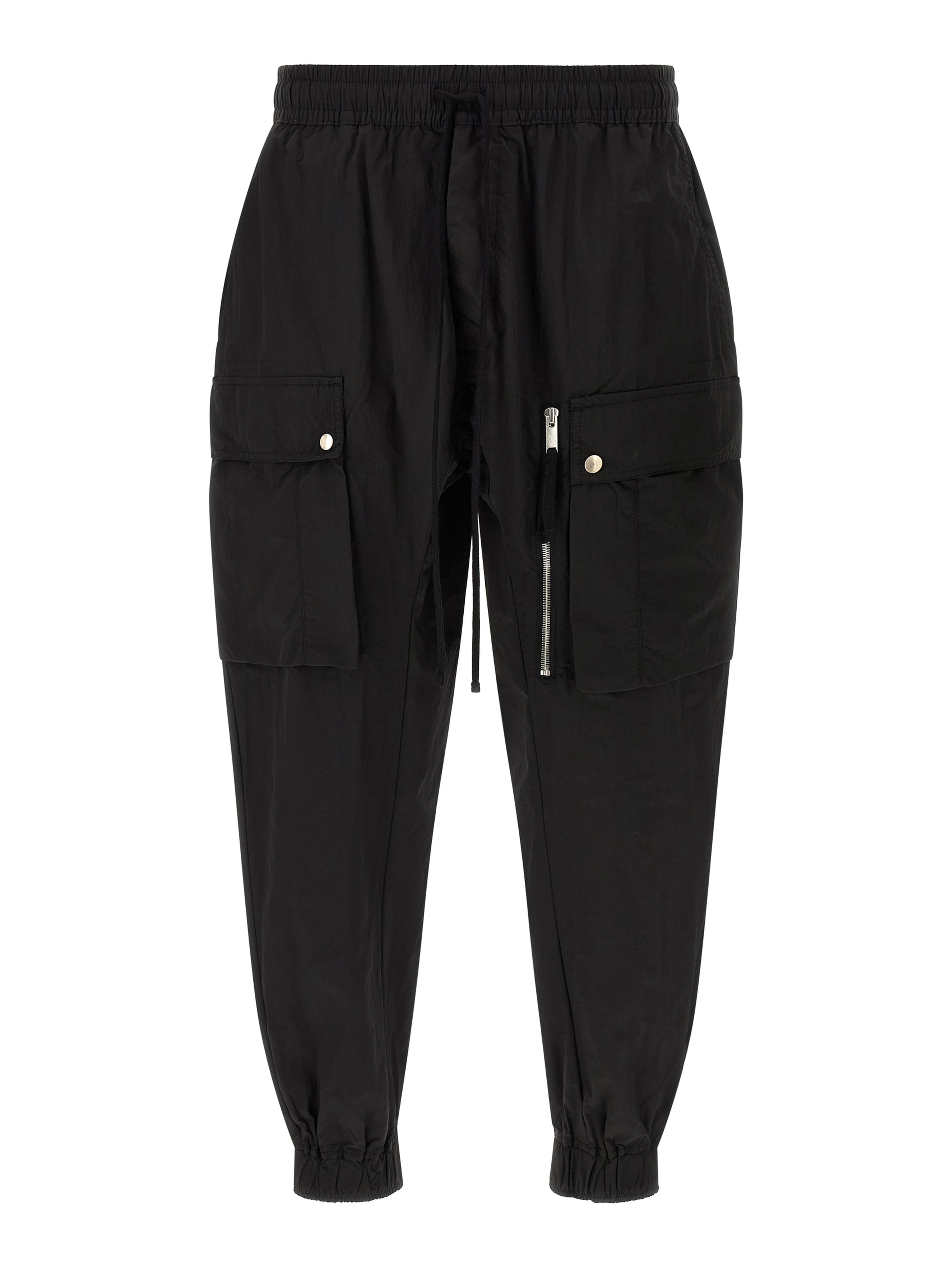 Black Polyamide Cargo Pants