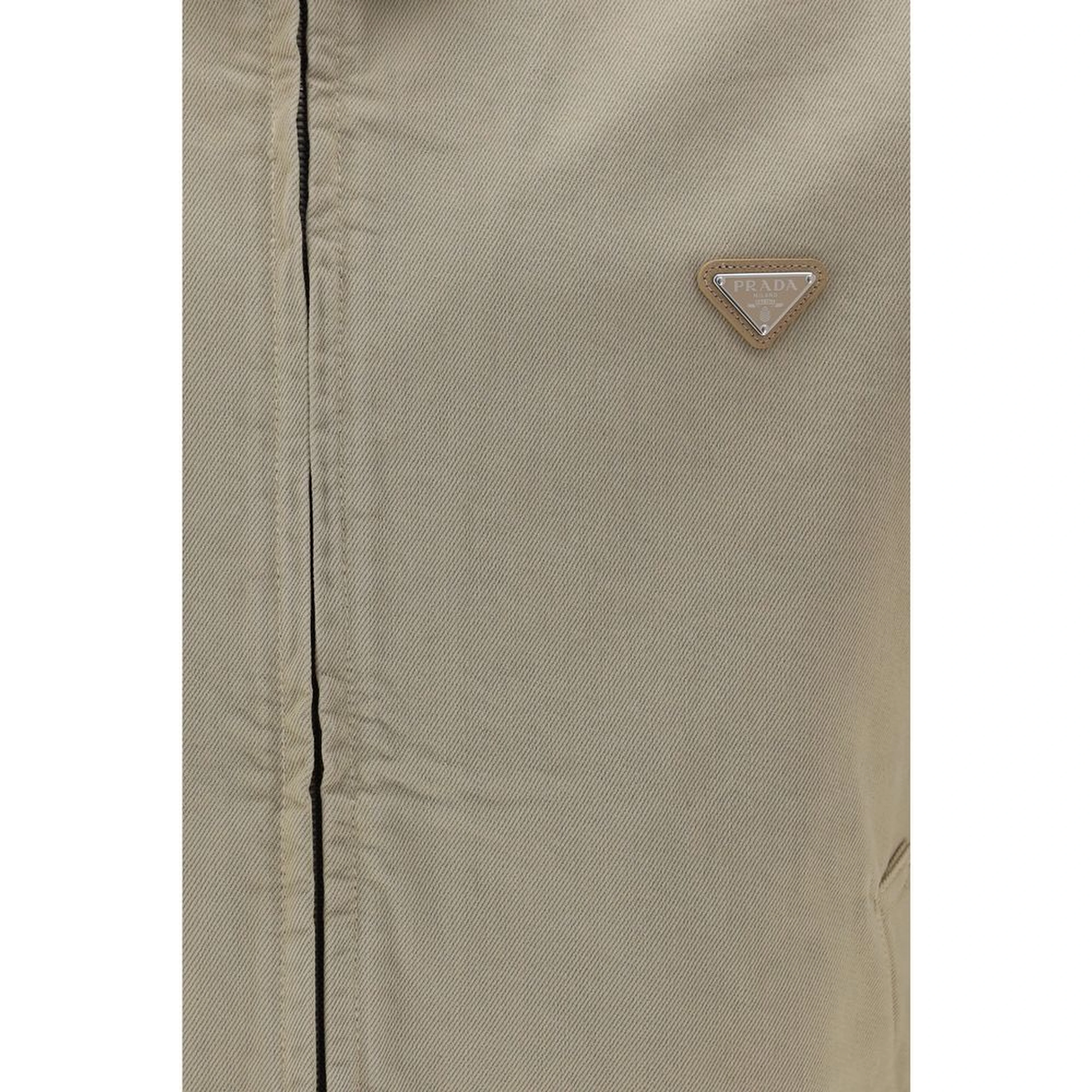 Beige Cotton Denim Jacket