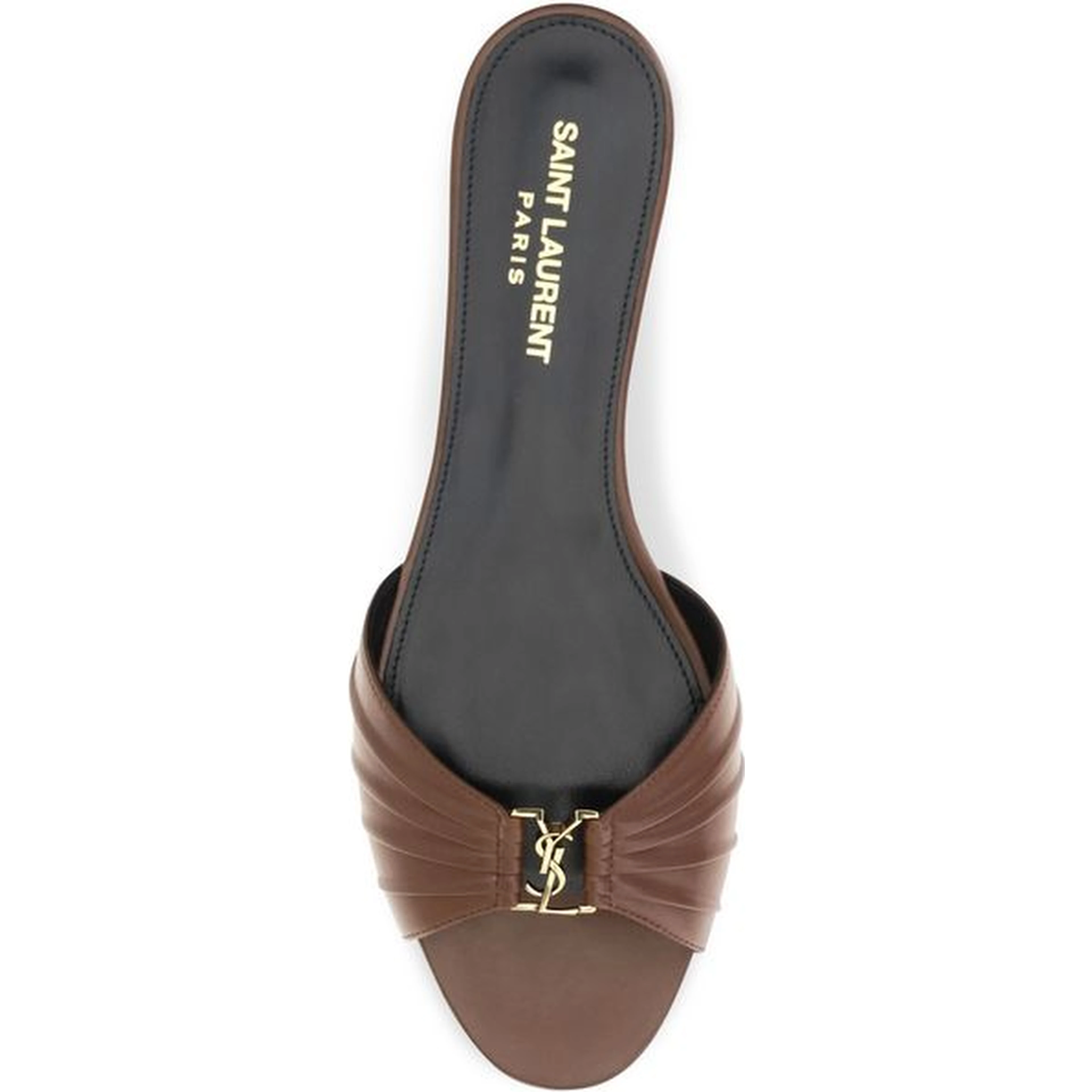 Brown Calf Leather Bos Taurus Mules
