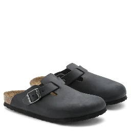 Black Synthetic Mules