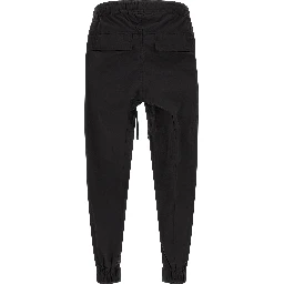 Black Polyamide Casual Pants