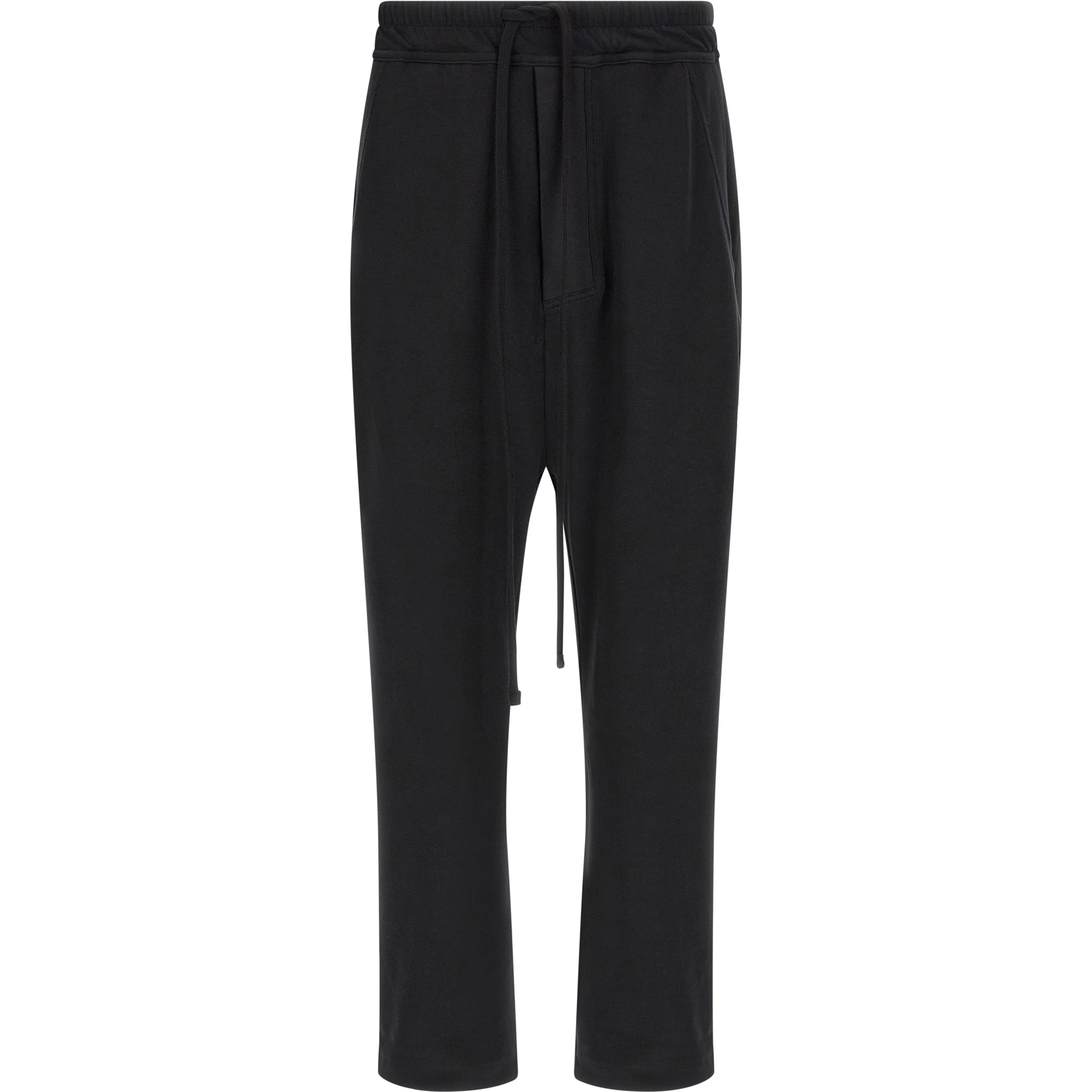 Black Cotton Casual Pants