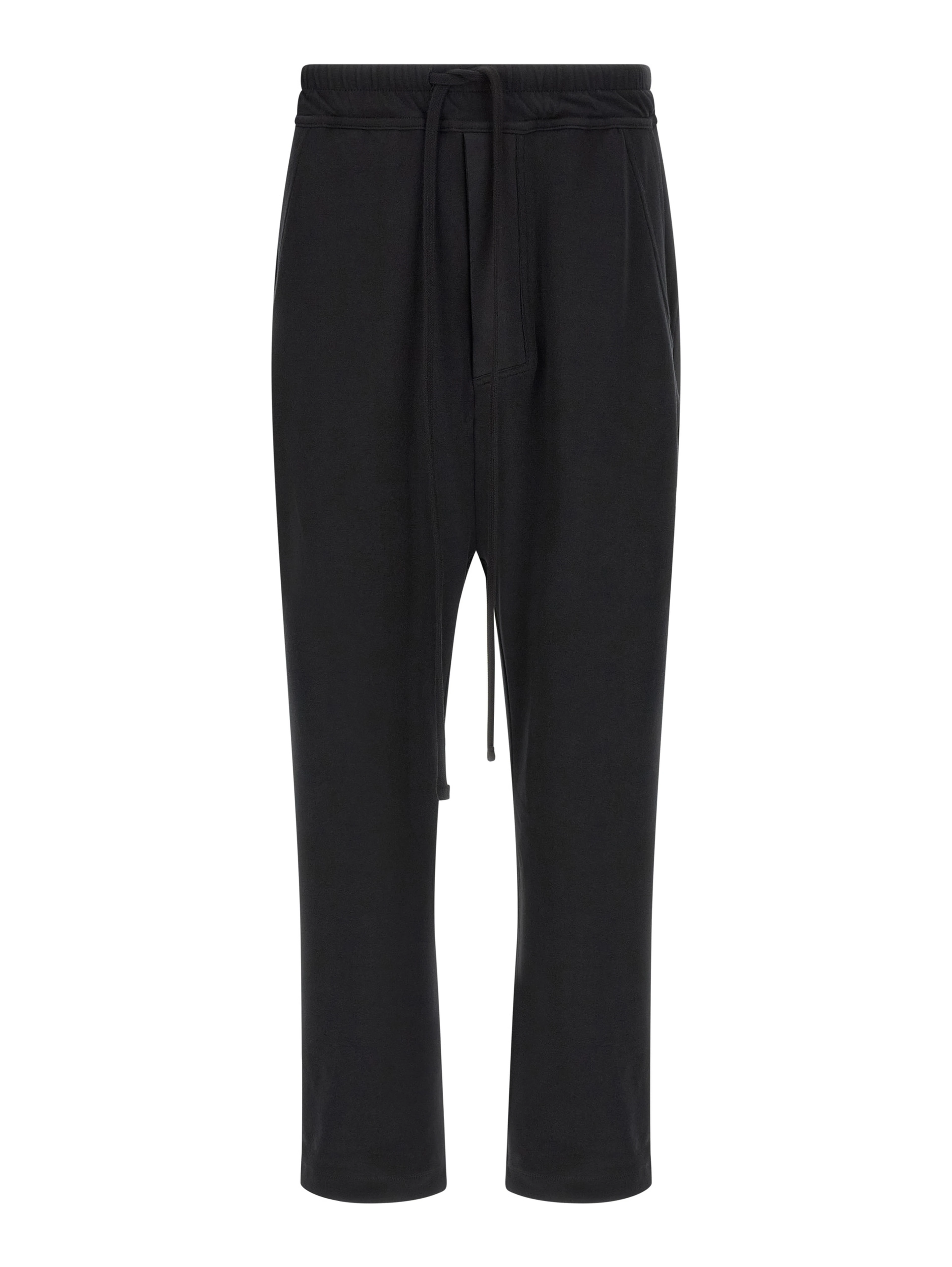Black Cotton Casual Pants