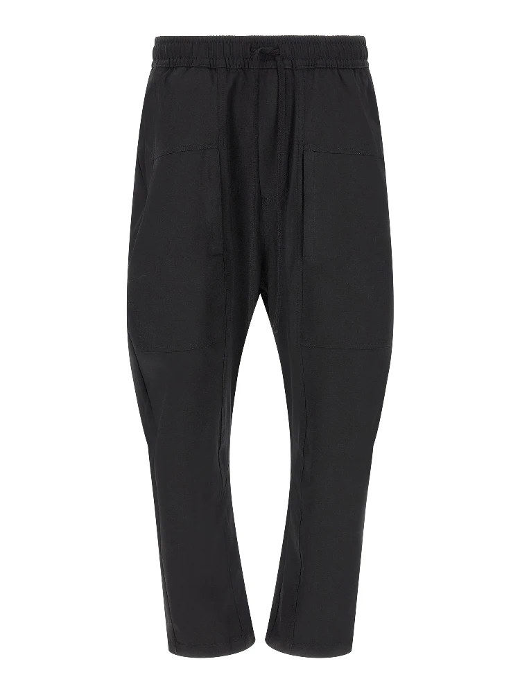 Black Polyamide Athletic Pants
