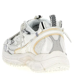 White Polyethylene Athletic Sneakers