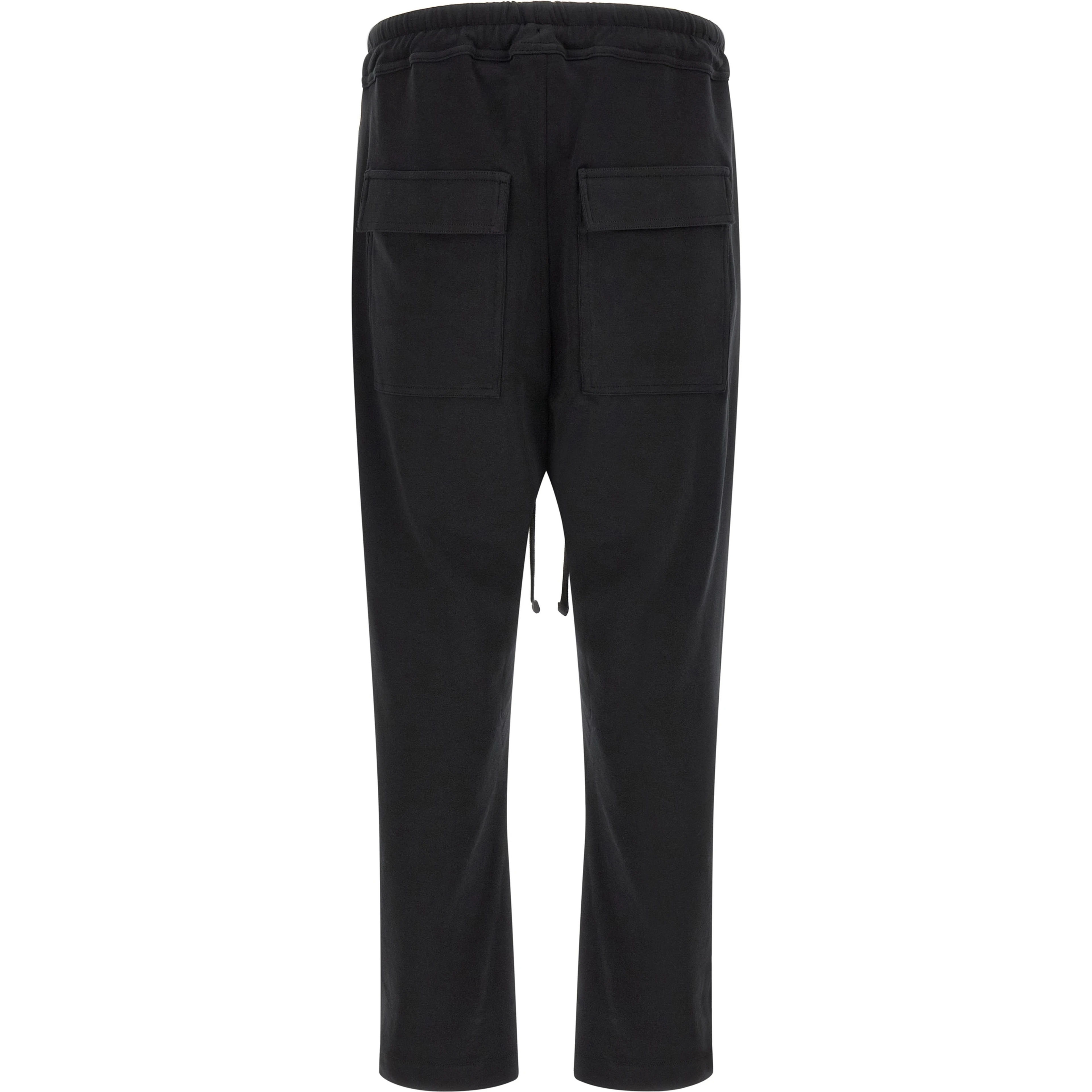 Black Cotton Casual Pants