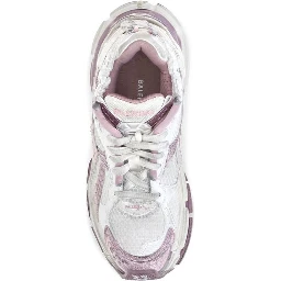 Purple Polyester Athletic Sneakers