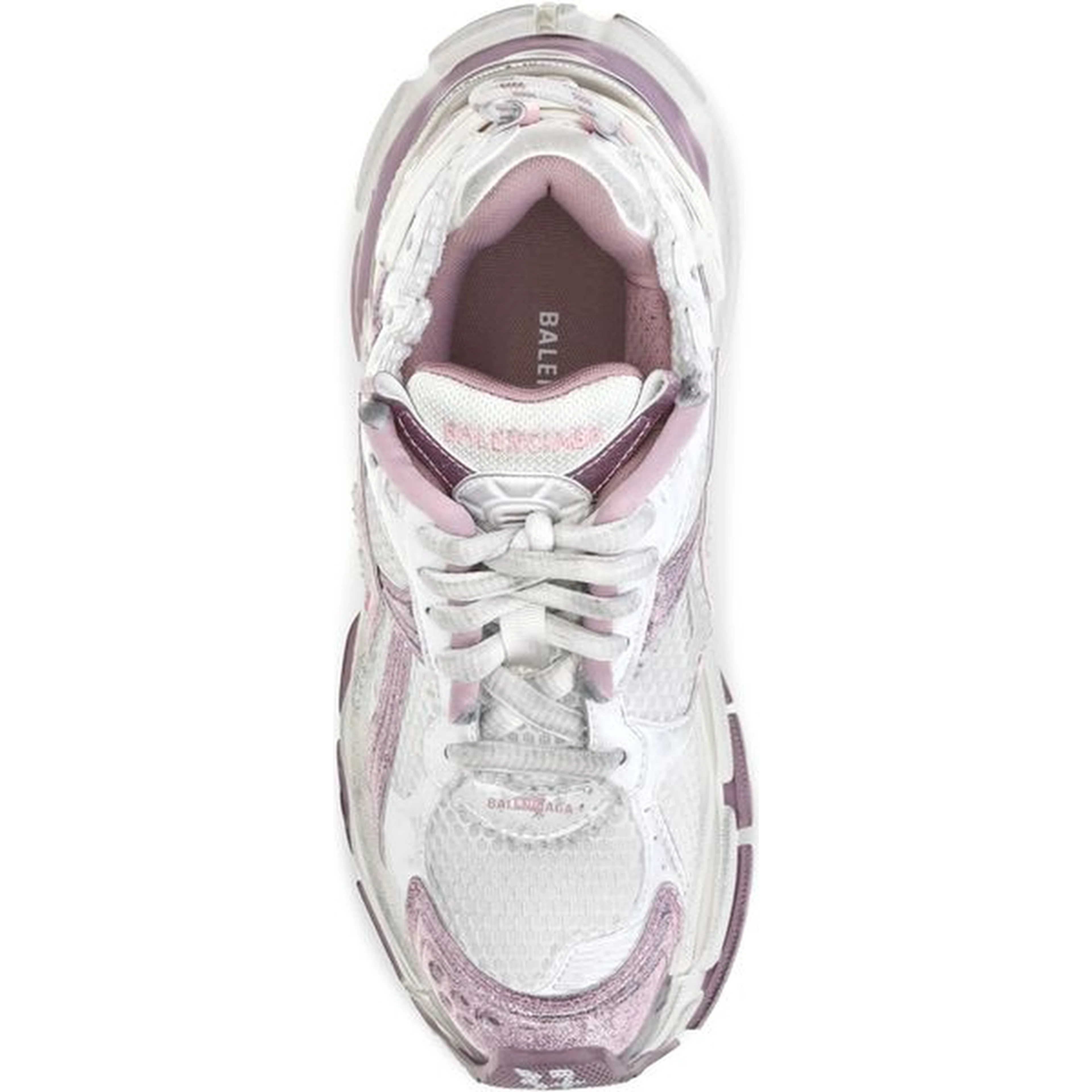 Purple Polyester Athletic Sneakers