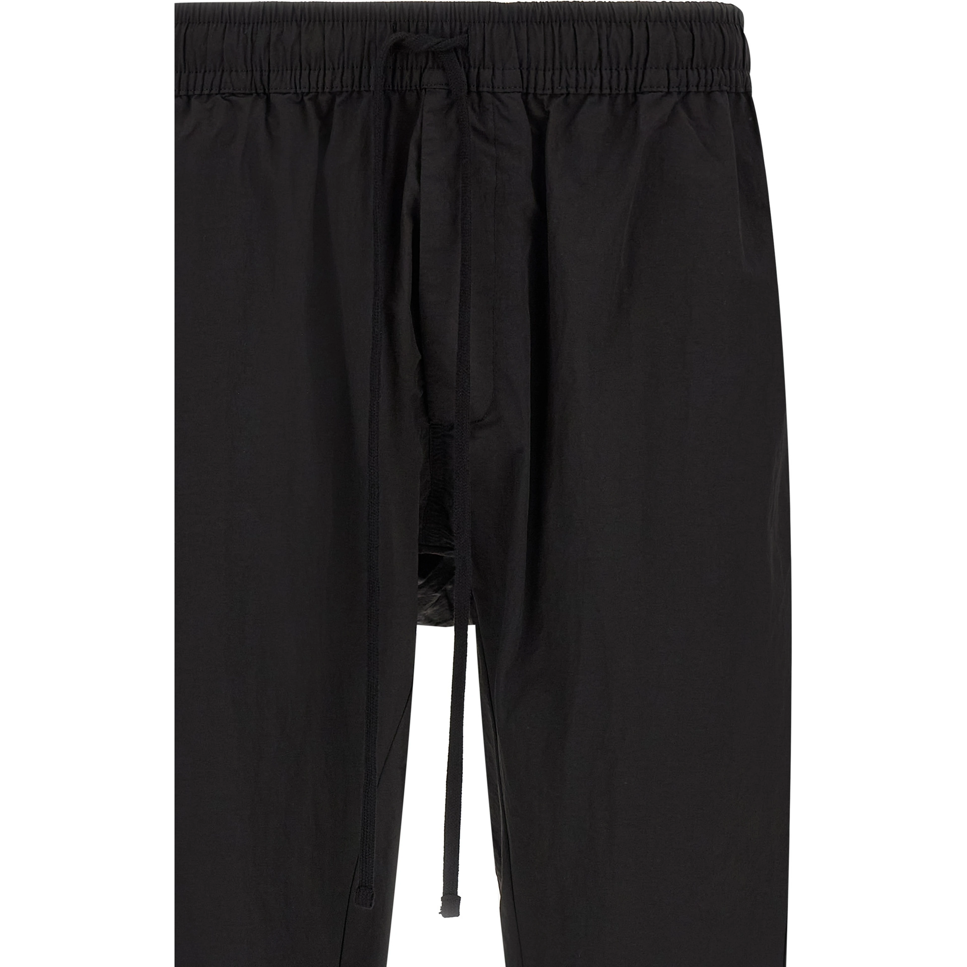 Black Polyamide Casual Pants