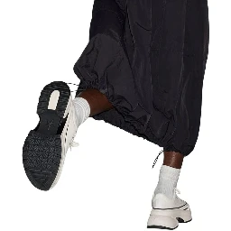 Black And White Textile Chunky Sneakers
