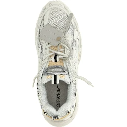 White Polyethylene Athletic Sneakers