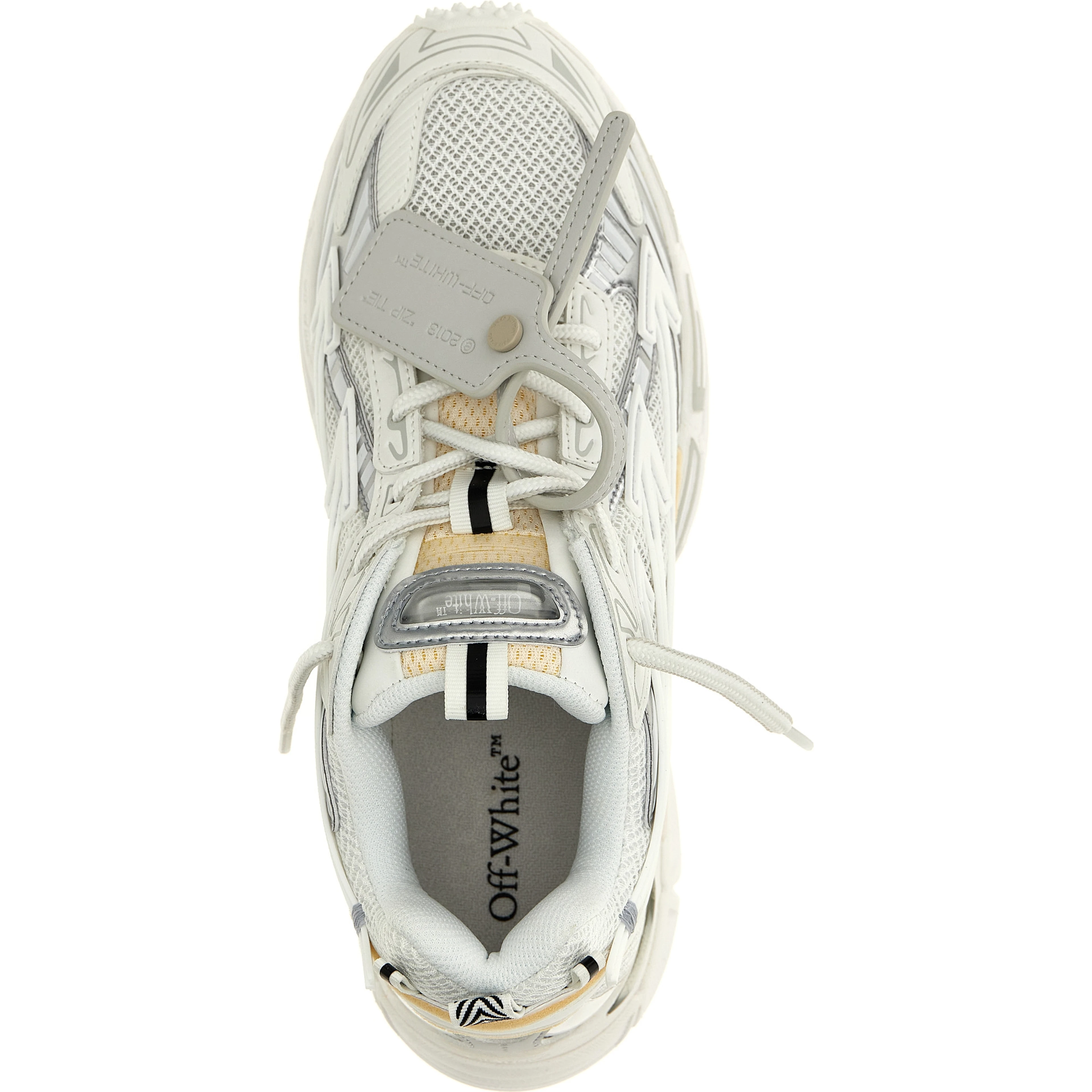 White Polyethylene Athletic Sneakers