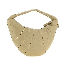 Beige Lamb Leather Shoulder Bag