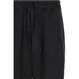 Black Cotton Casual Pants