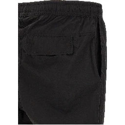 Black Polyamide Casual Pants
