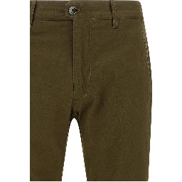 Bicolor Cotton Casual Pants
