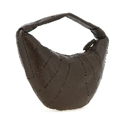 Brown Lamb Leather Shoulder Bag