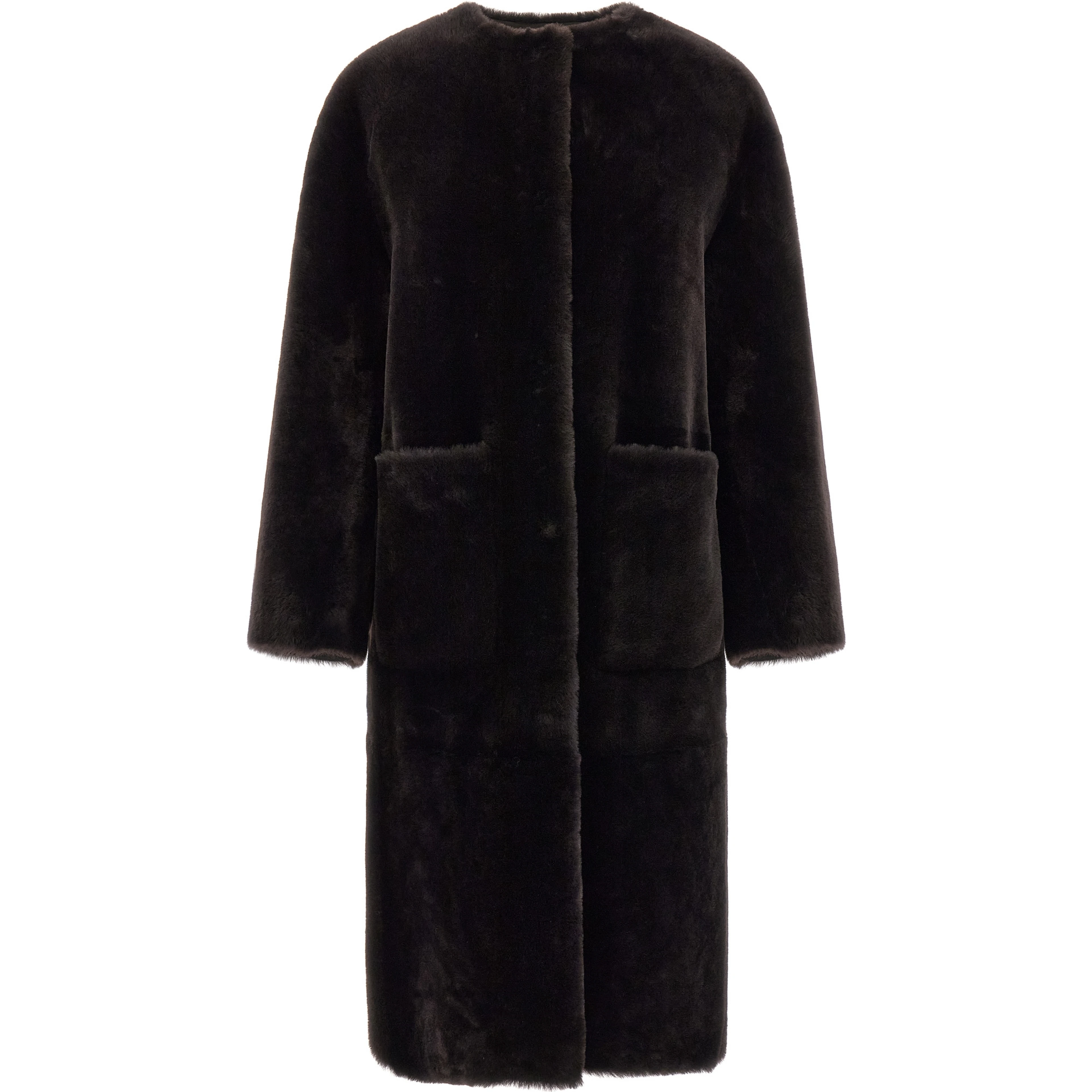 Brown Lamb Fur Coat