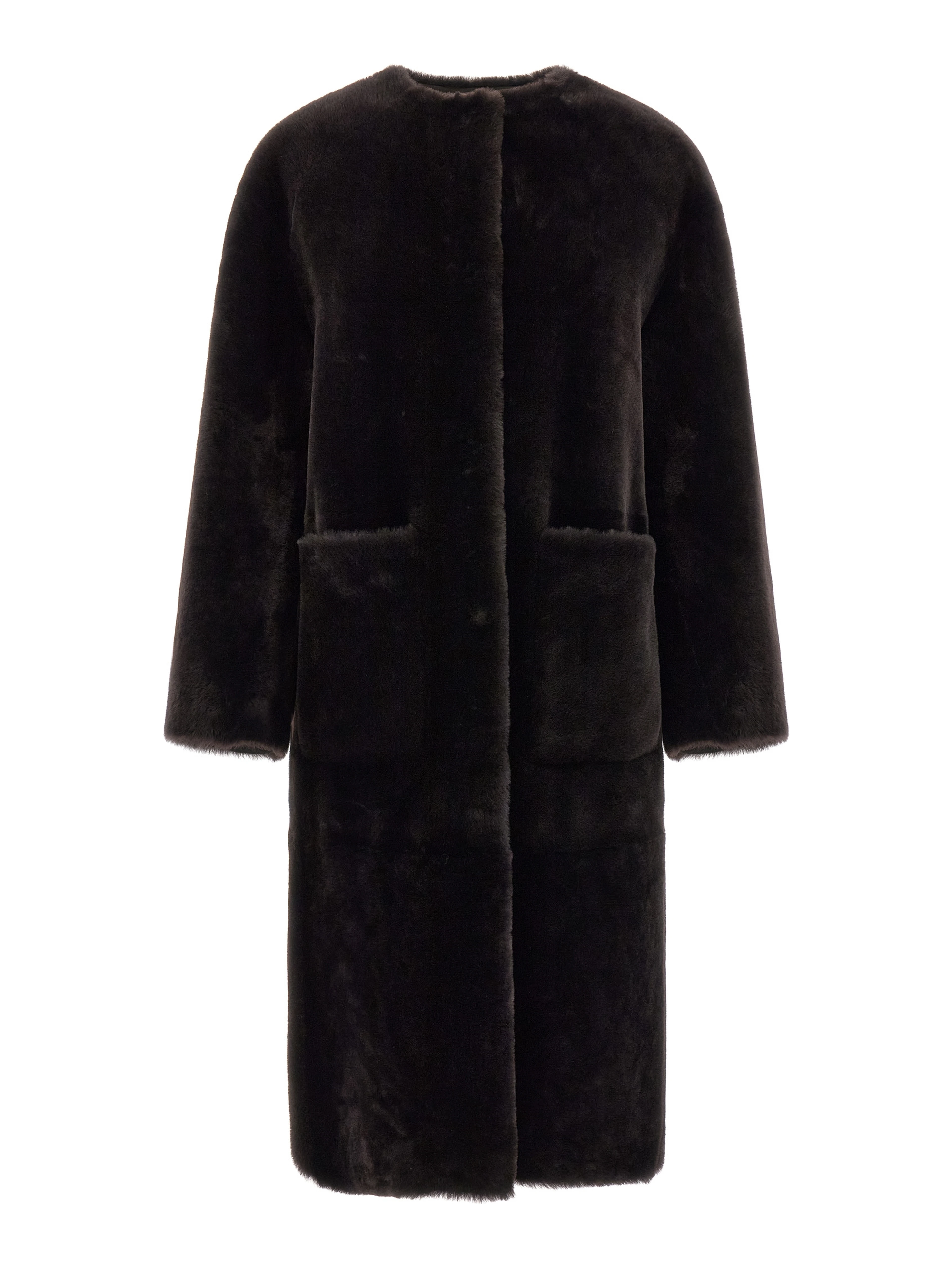 Brown Lamb Fur Coat