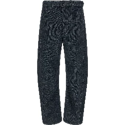 Blue Cotton Tapered Jeans