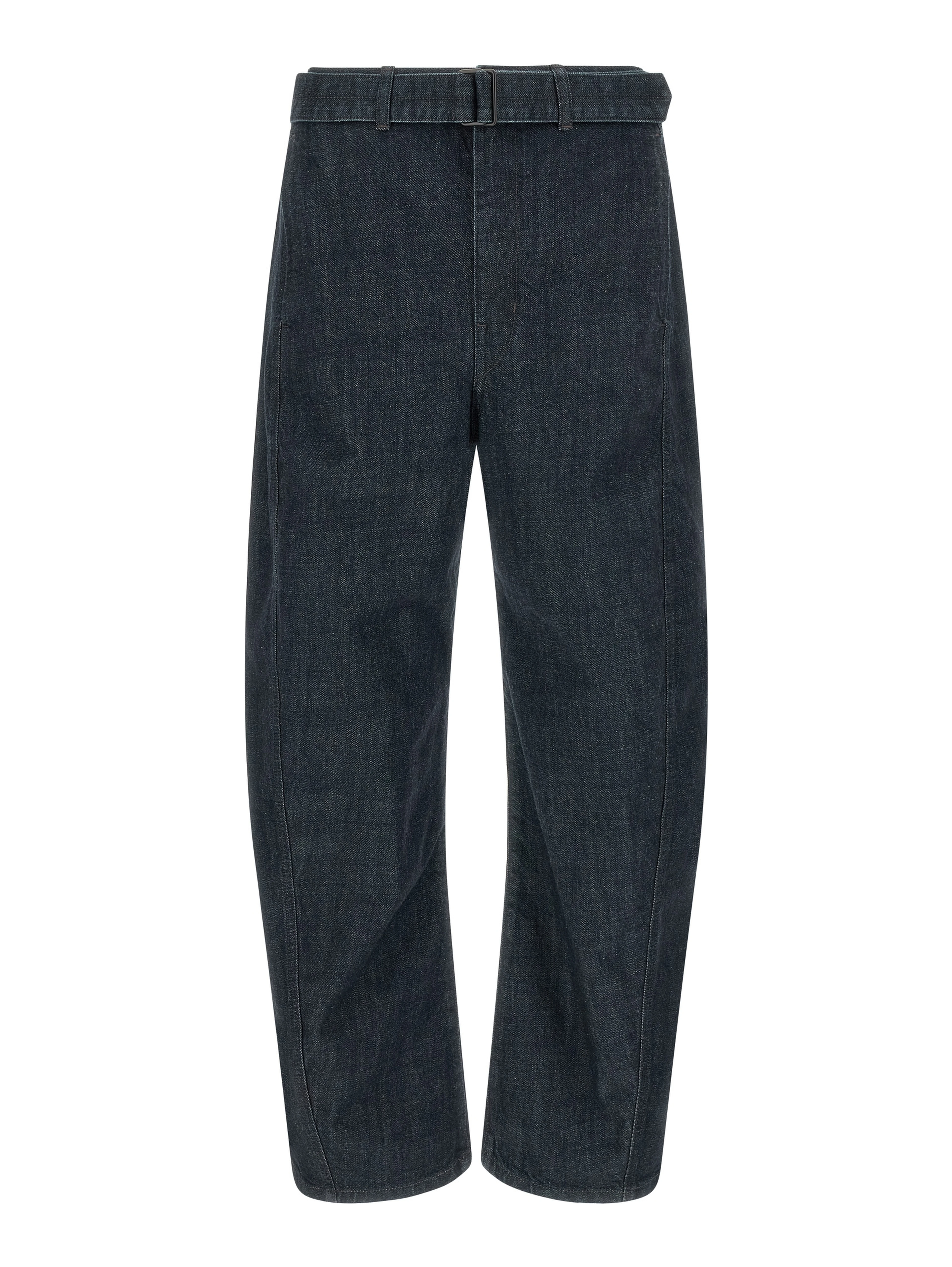 Blue Cotton Tapered Jeans