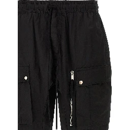 Black Polyamide Cargo Pants