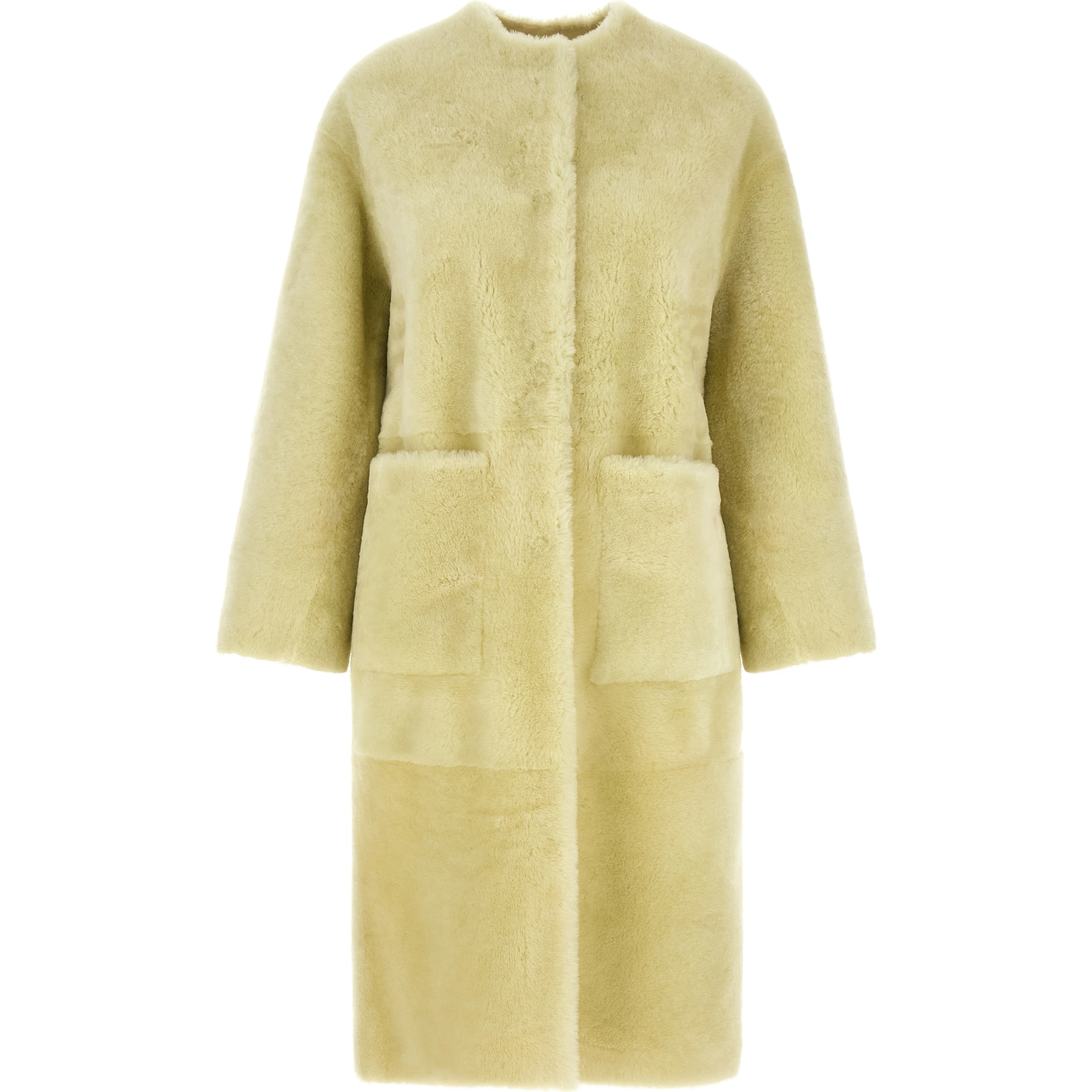 Bicolor Lamb Fur Coat