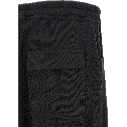 Black Cotton Casual Pants