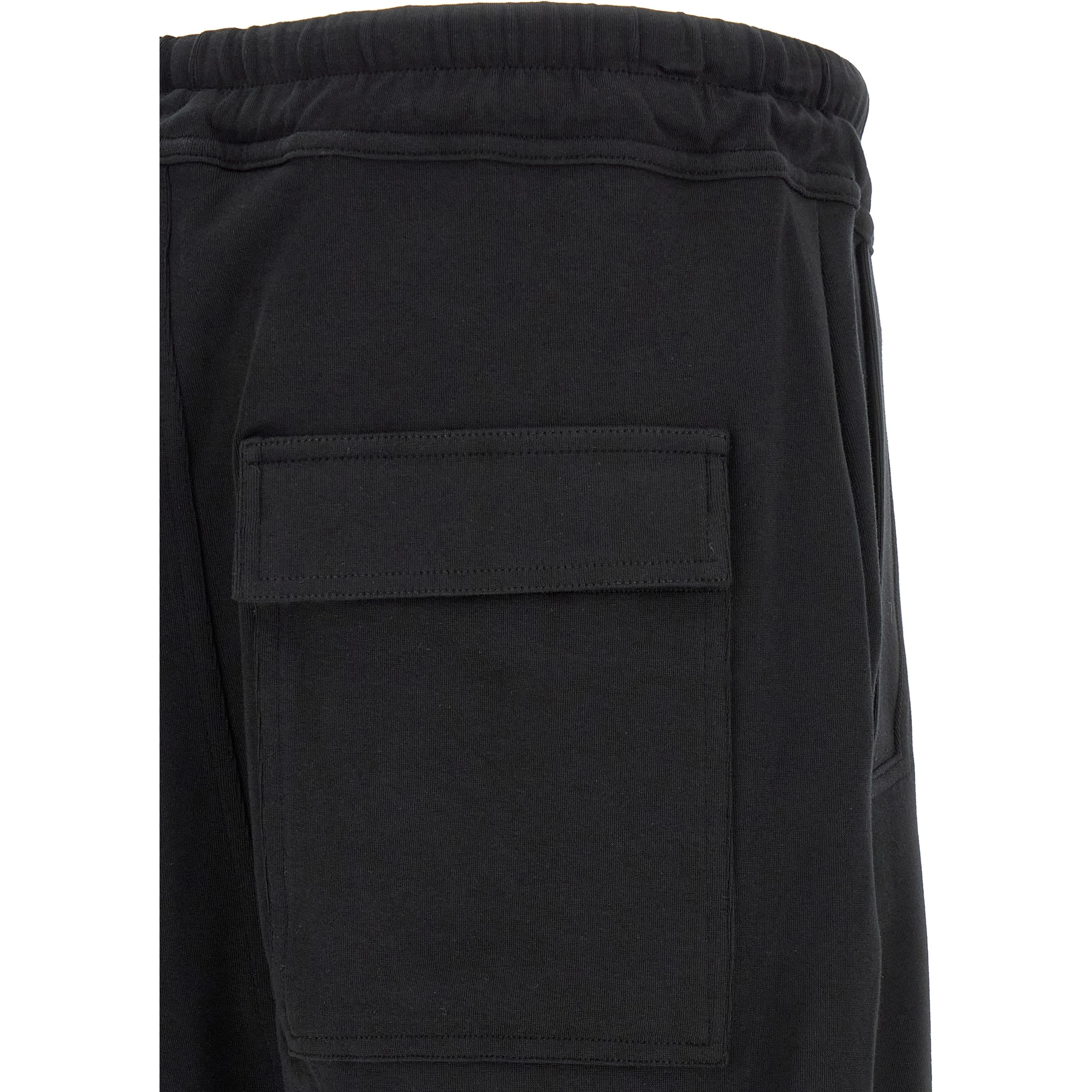 Black Cotton Casual Pants