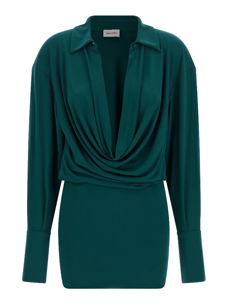 Bicolor Polyester Short Dress
