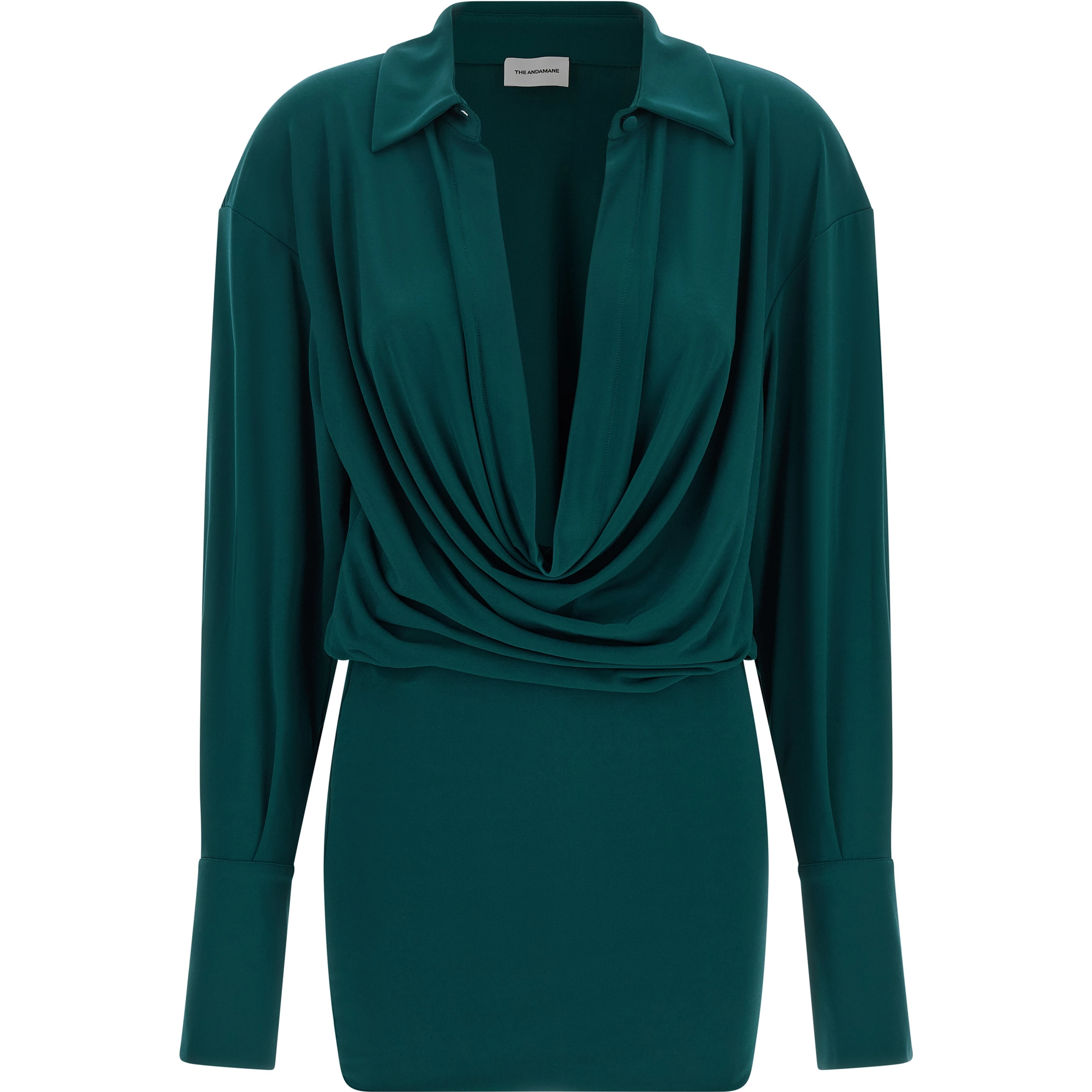 Bicolor Polyester Short Dress