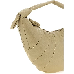 Beige Lamb Leather Shoulder Bag