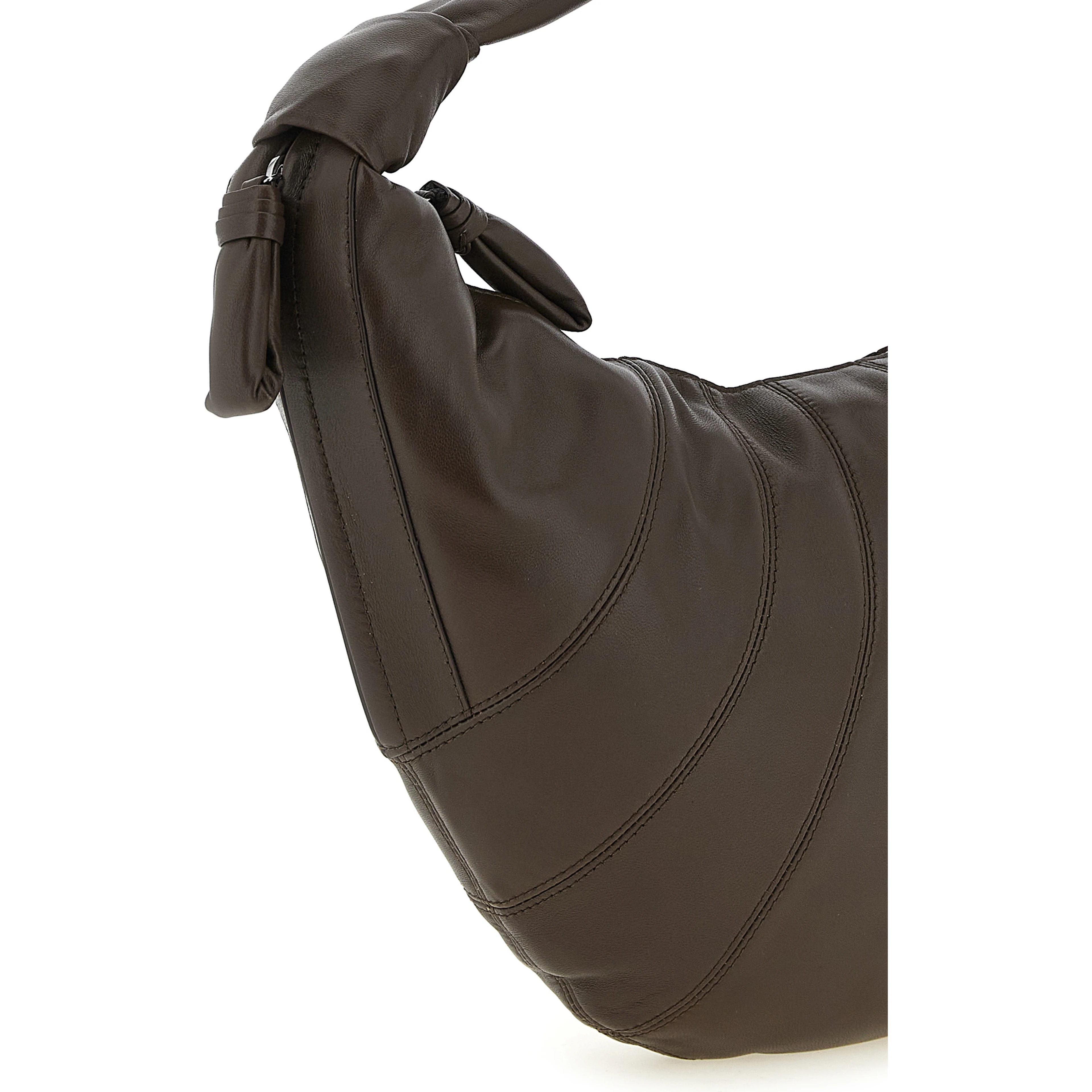 Brown Lamb Leather Shoulder Bag