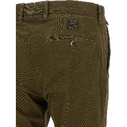 Bicolor Cotton Casual Pants
