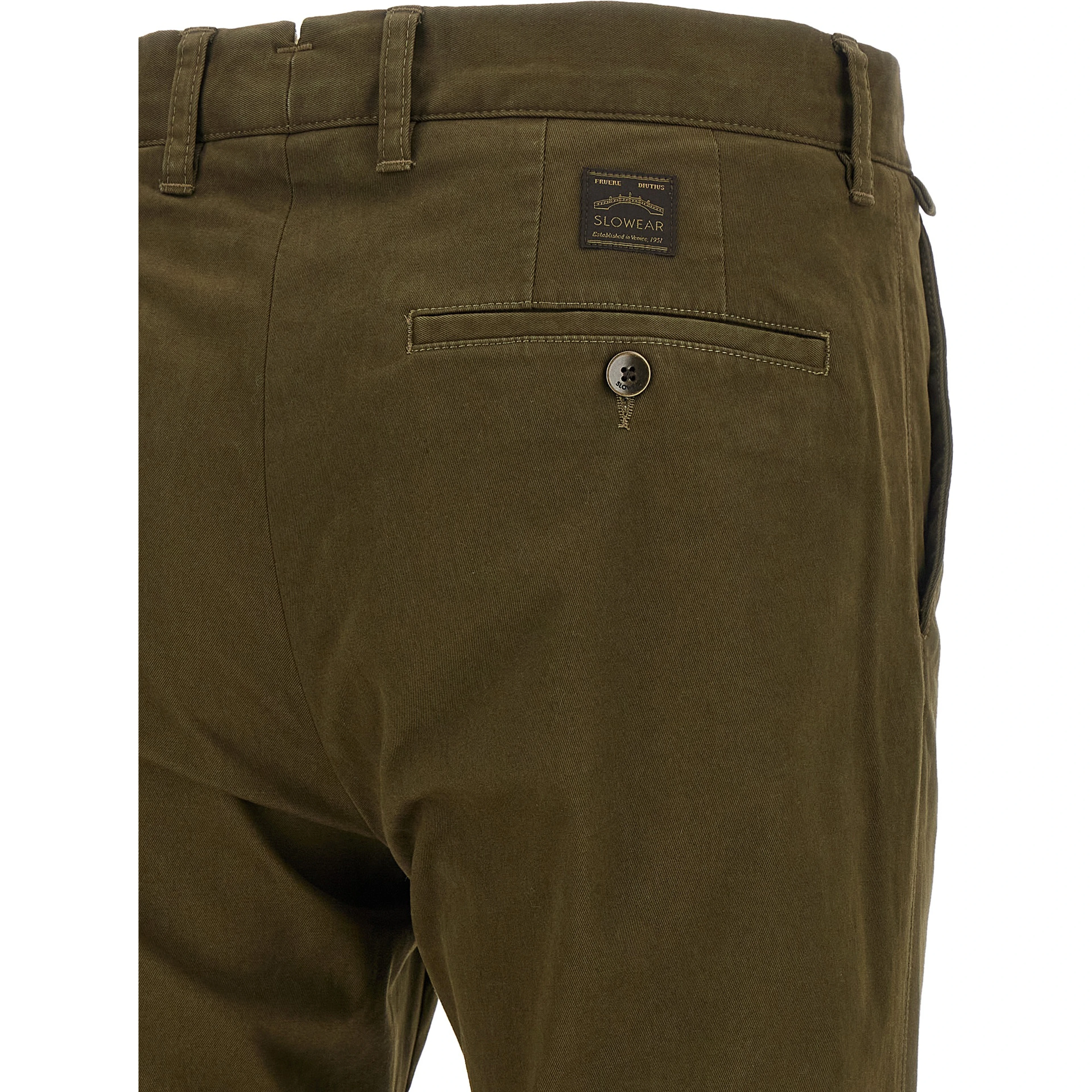 Bicolor Cotton Casual Pants