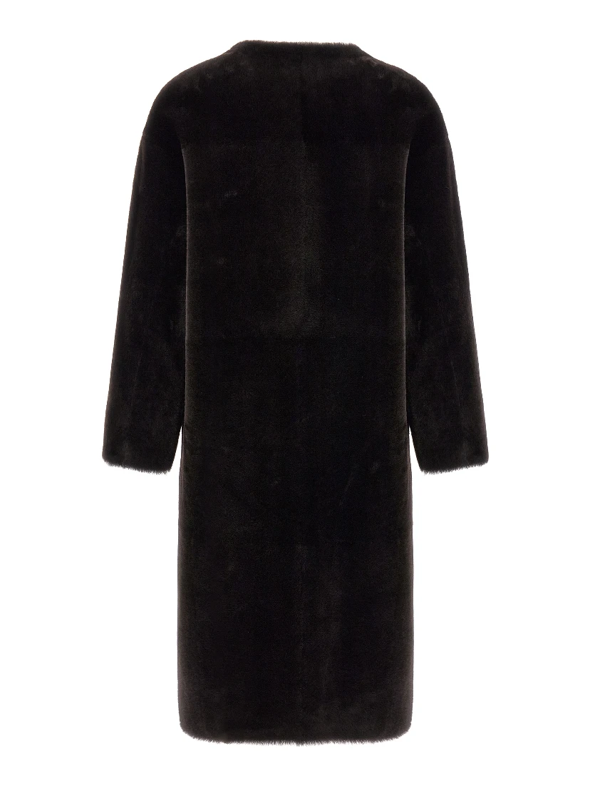 Brown Lamb Fur Coat