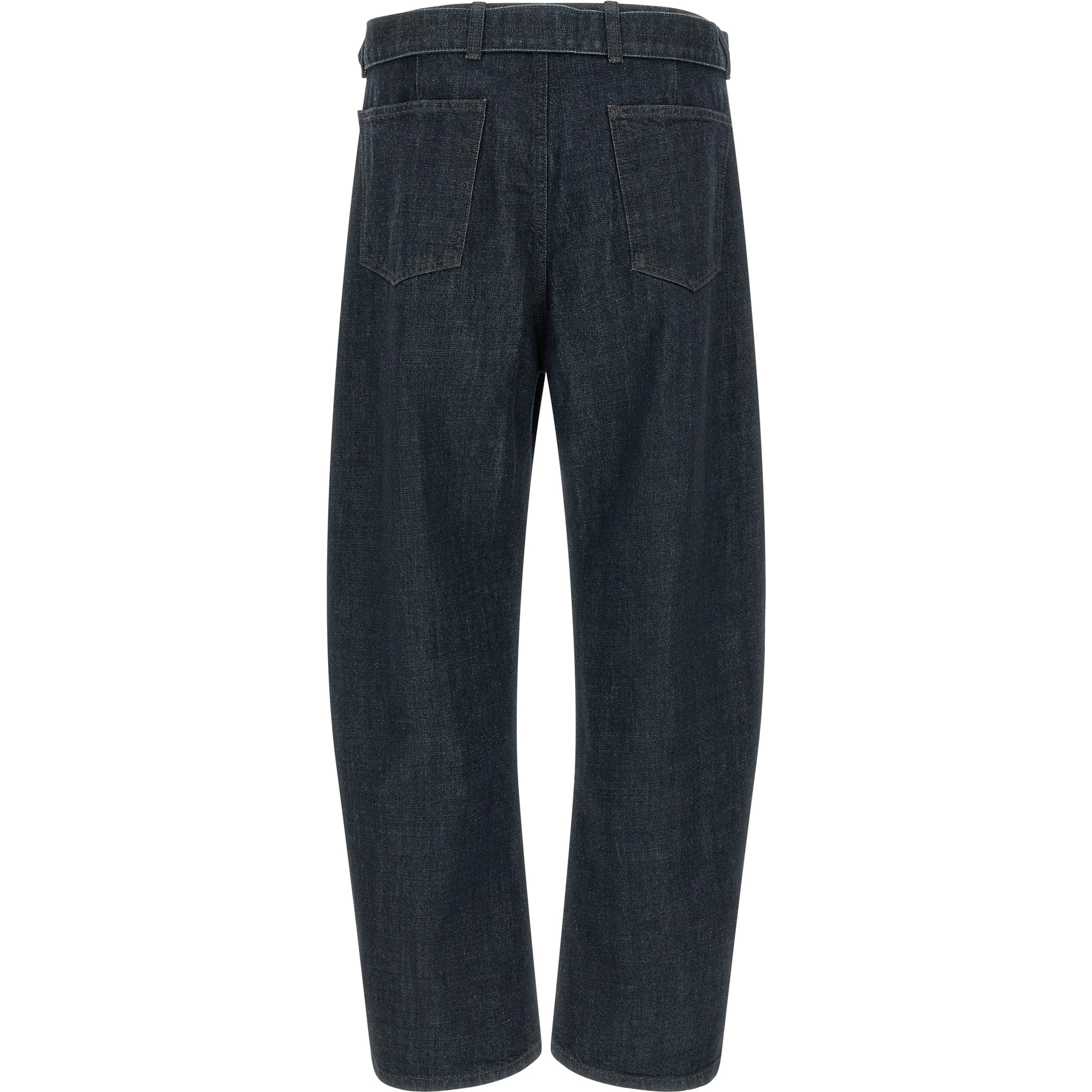Blue Cotton Tapered Jeans