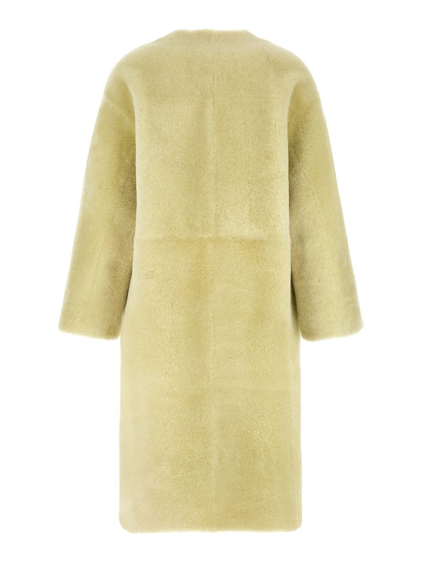 Bicolor Lamb Fur Coat