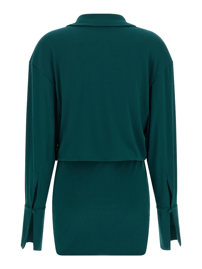 Bicolor Polyester Short Dress