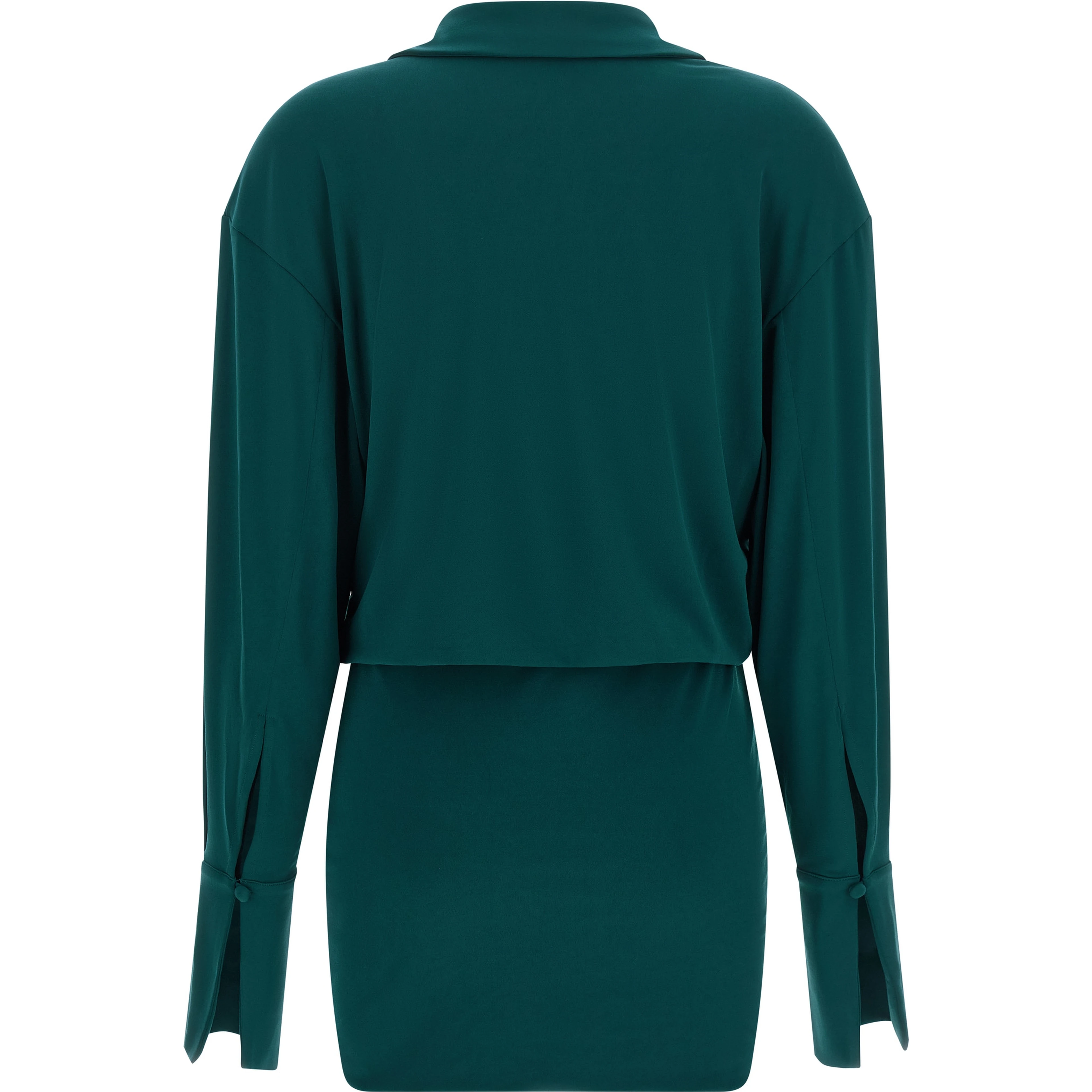 Bicolor Polyester Short Dress