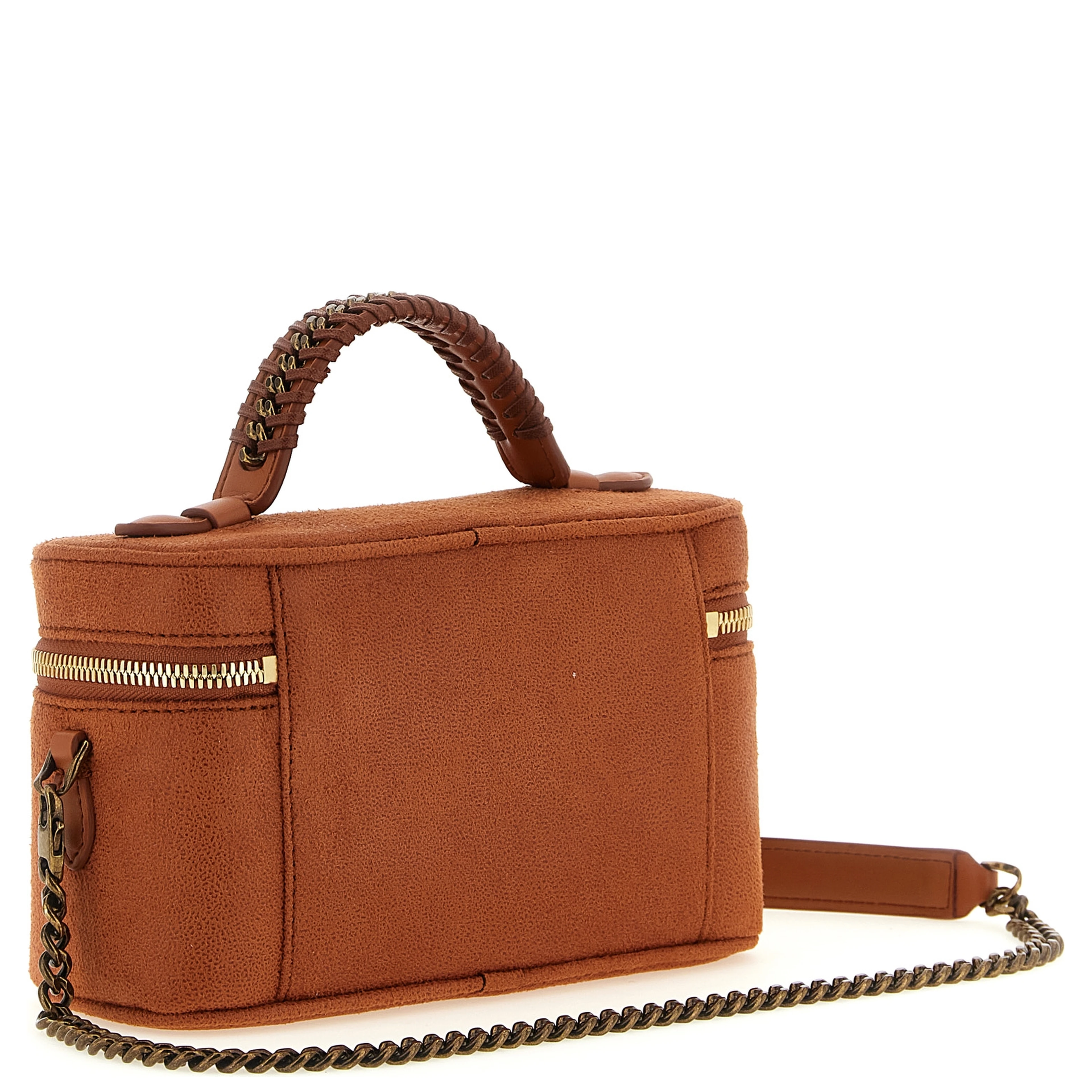 Orange Polyester Crossbody Bag
