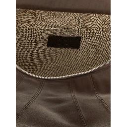 Brown Lamb Leather Shoulder Bag