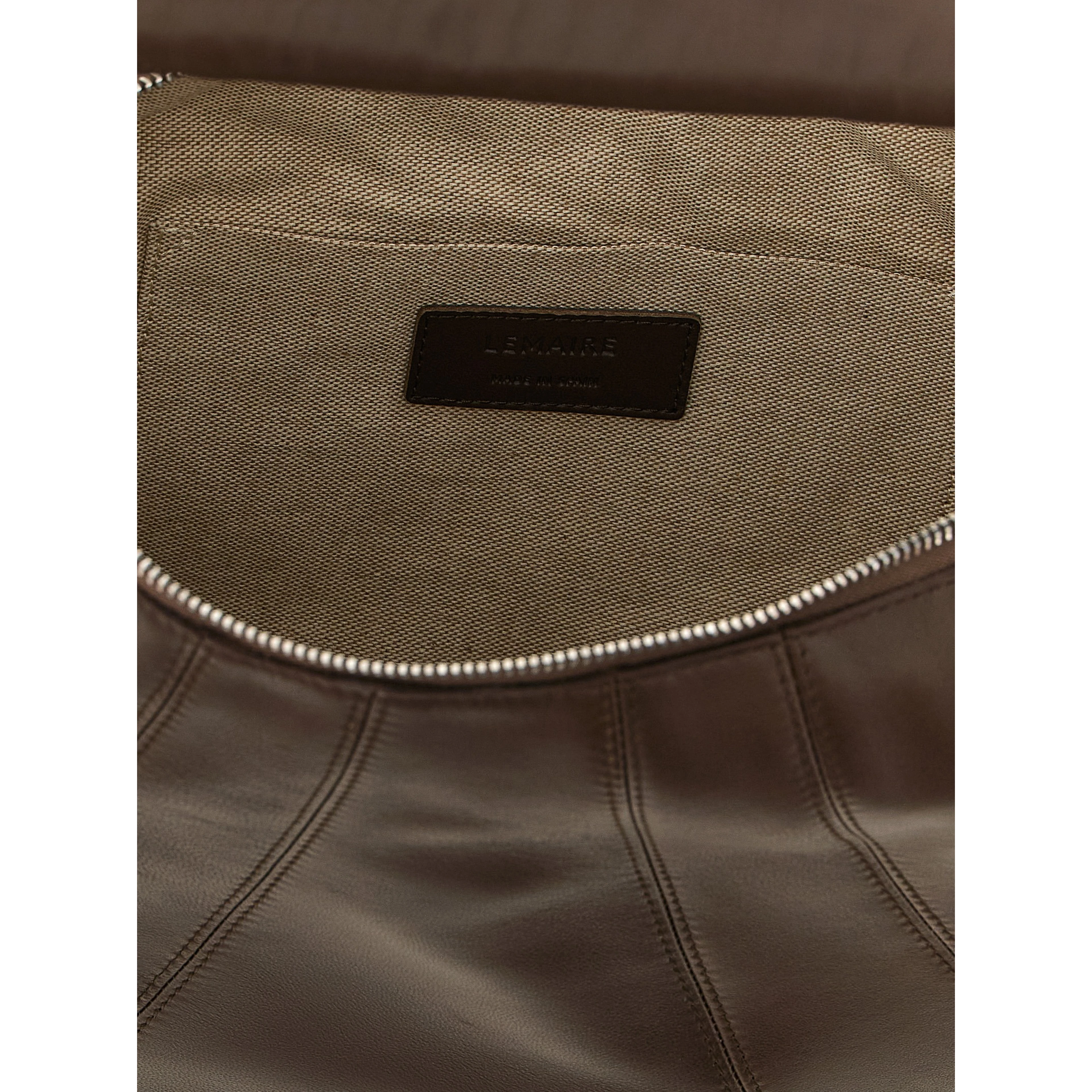 Brown Lamb Leather Shoulder Bag