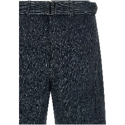 Blue Cotton Tapered Jeans