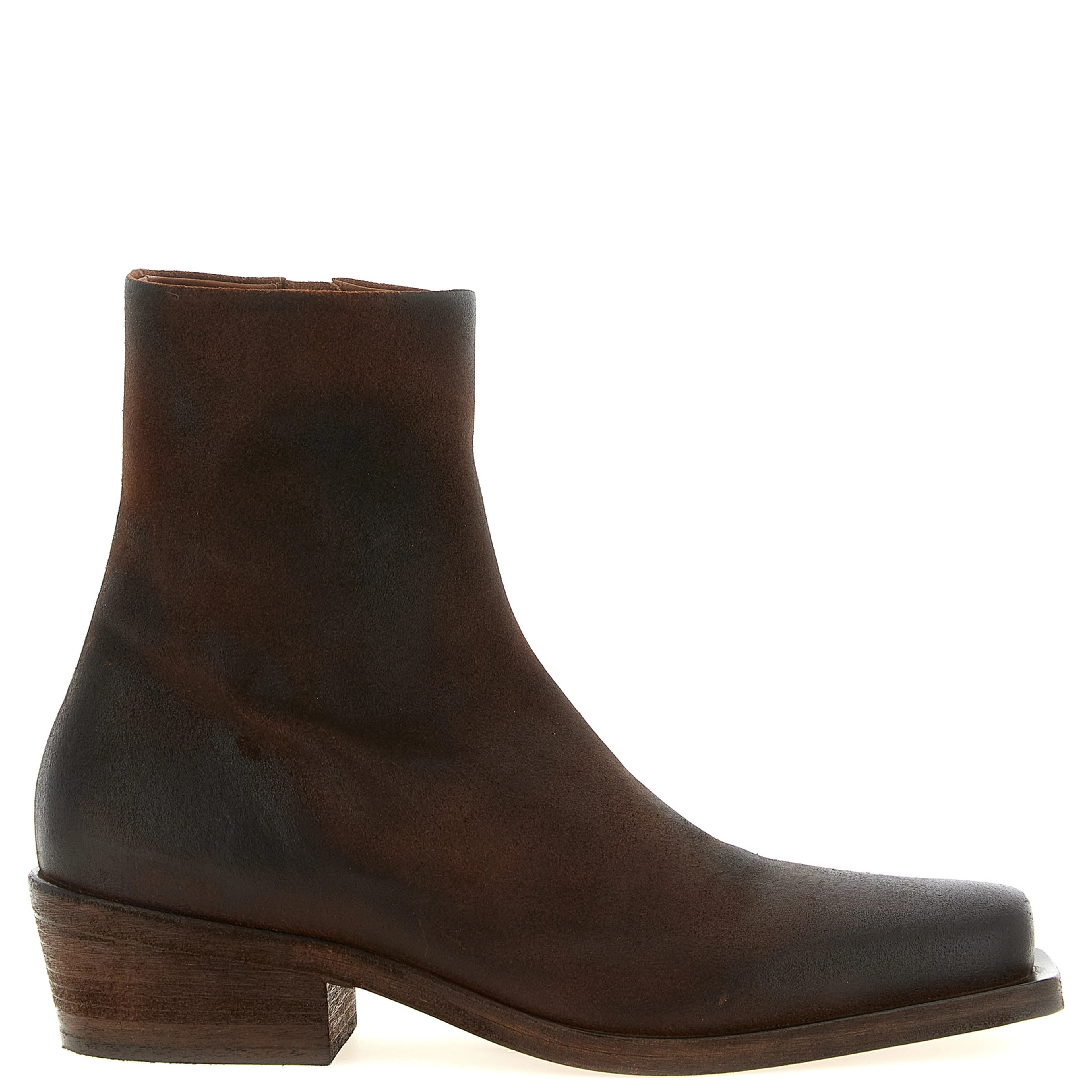Brown Calfskin Ankle Boots
